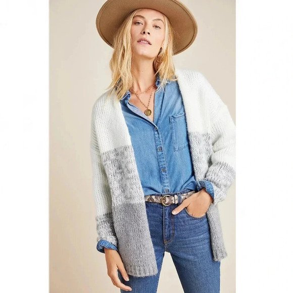 Anthropologie Vera Colorblock Cardigan - Picture 1 of 12